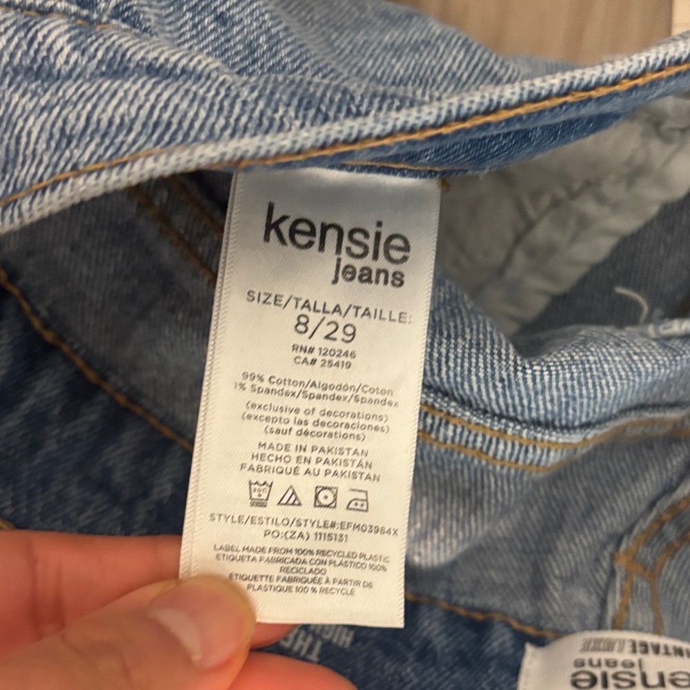 Kensie cropped barrel jeans Sz 8/29 NWT - Picture 7 of 10